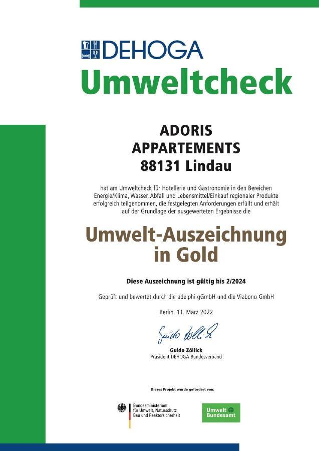 Adoris Appartements Im Lotzbeckpark Am See "Nachhaltiges Wohnen In Lindau" Lindau  Eksteriør billede